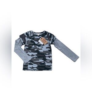 Appaman NWT Size 7 Freestyle Camo Layered Long Sleeve Tee